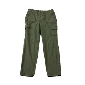 Spanx Cargo Pants 3X Tall Olive Green Stretch Twill Ankle High-Rise Stretch 3XLT